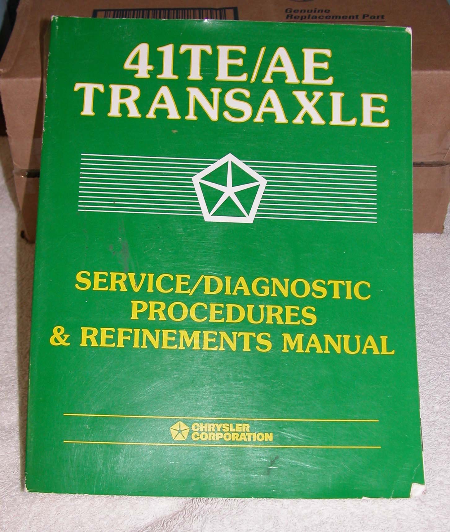 Image for 41TE/AE Transaxle Service/Diagnostic Procedures & Refinements Manual (AUTO)